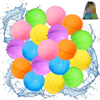 NEW 18 Pack Reusable Water Balloon Balls