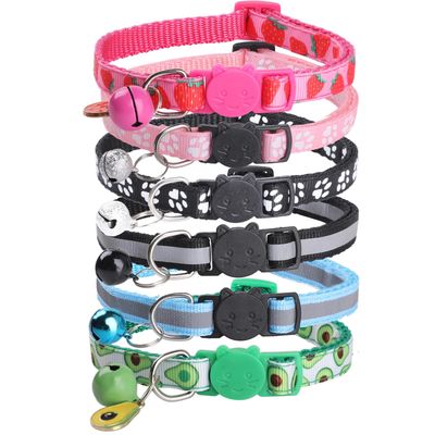 NEW 6 Pack Cat Collars with Bells