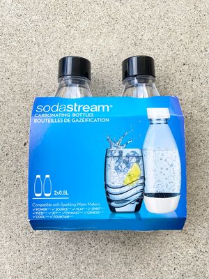 NEW 2 Pack Sodastream 0.5L Carbonating Bottles