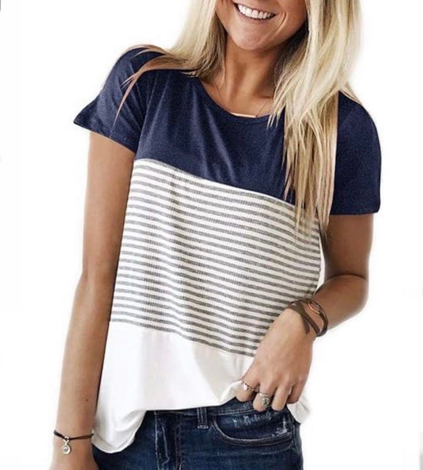 NEW Womens Short Sleeve Tunic Top L