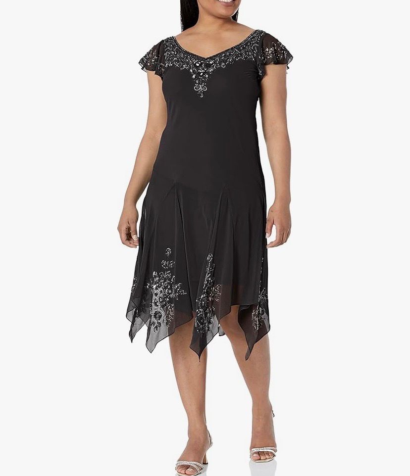 NEW Womens Black Sparkle Dress Size 12