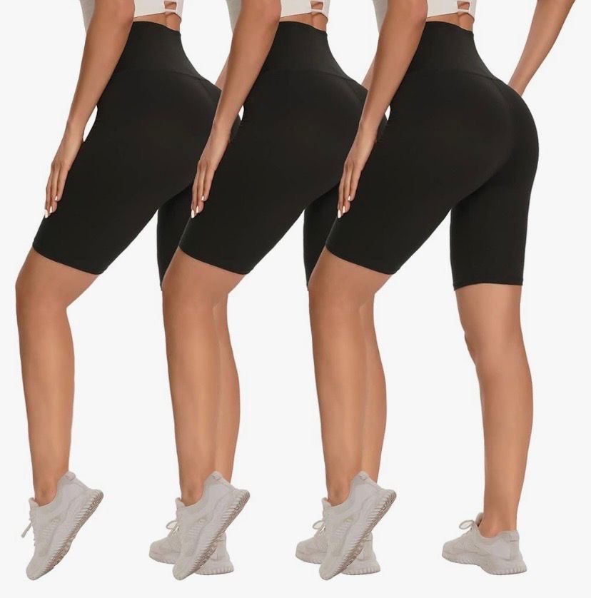 NEW 3 Pack Womens Biker Athletic Shorts S/M