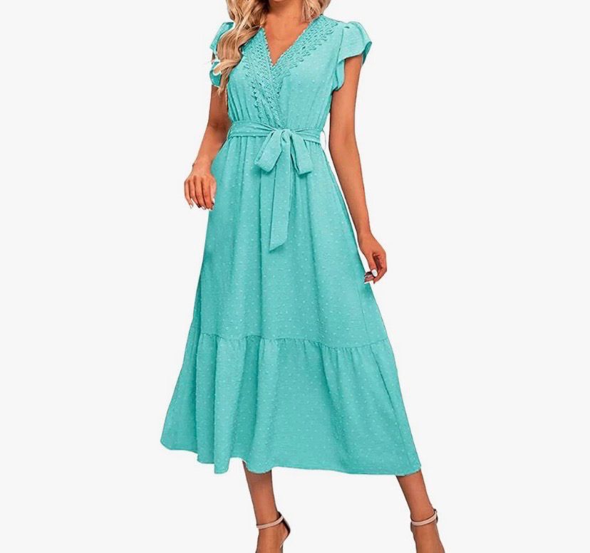 NEW Womens Boho Flowy Textured Dress M