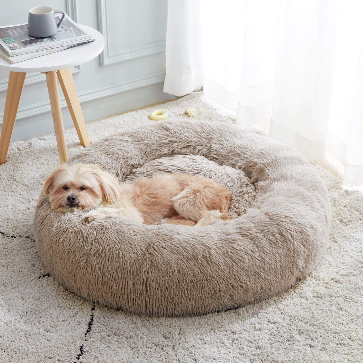 NEW Fluffy Donut Dog &amp; Cat Pet Bed