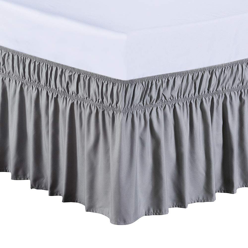 NEW Wrap Around Bed Skirt Grey Queen / King