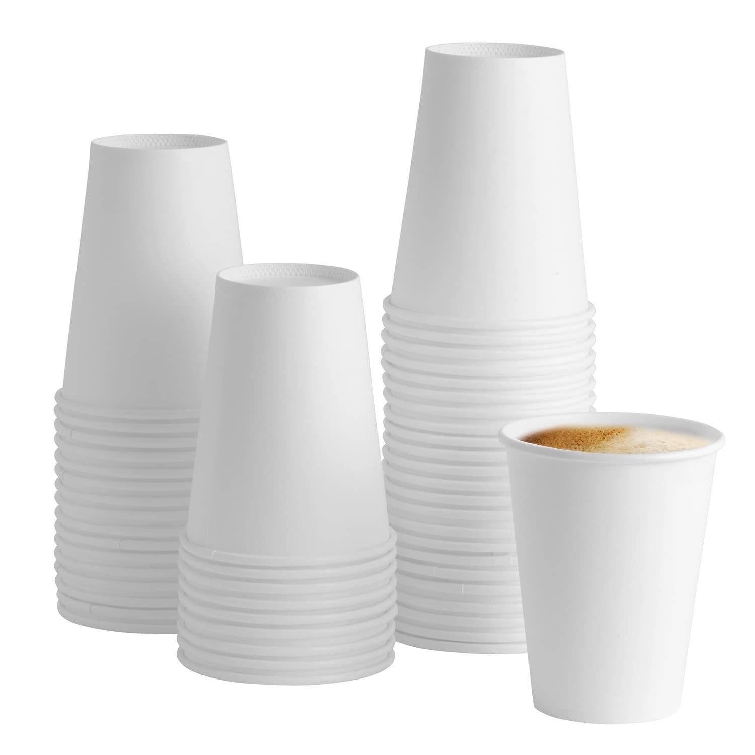 SEALED 100 Disposable Paper Coffee Cups