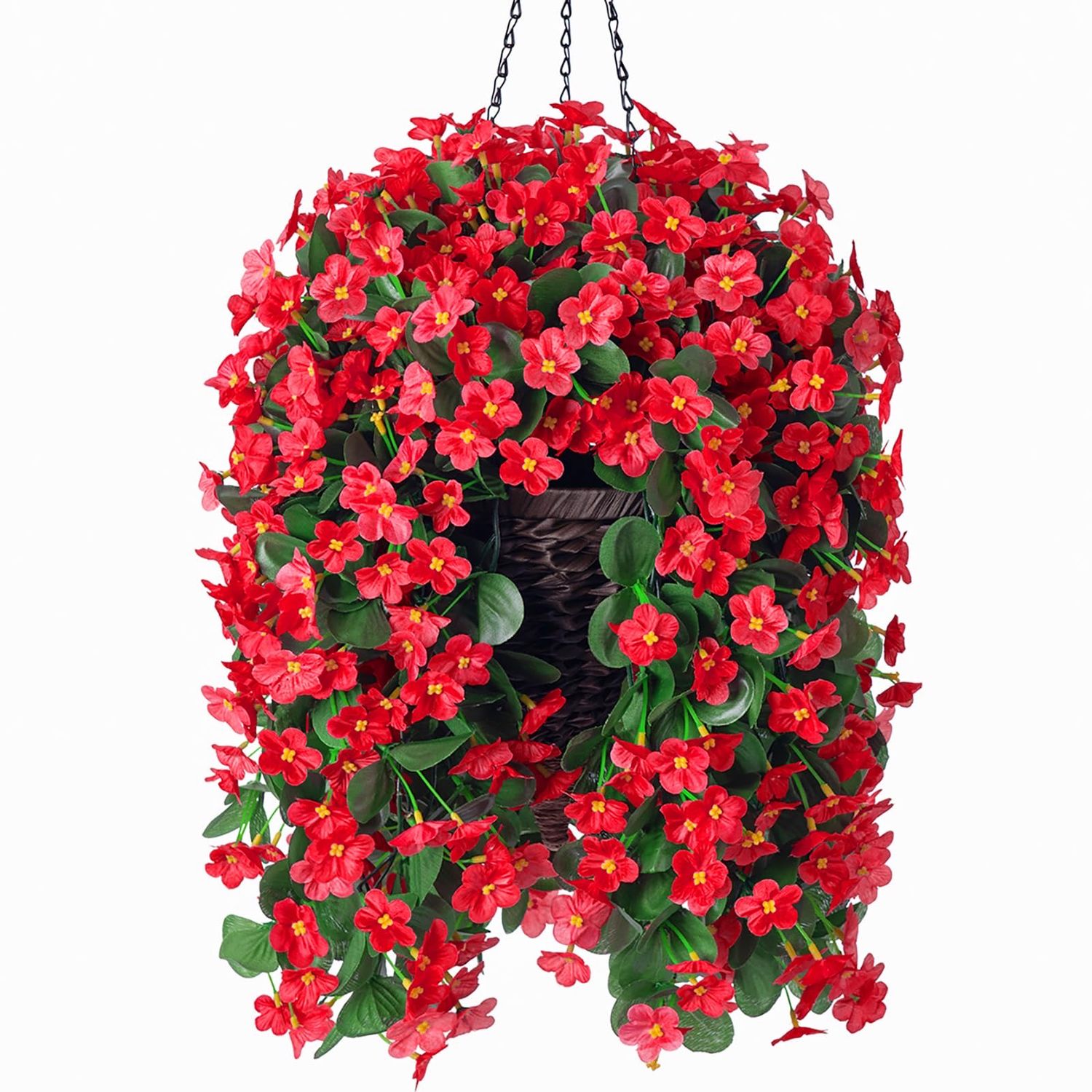 NEW Artificial Hanging Flowers with Planter Basket (reg $44)