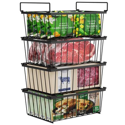 NEW 4pk Freezer / Pantry / Countertop Organizer Baskets