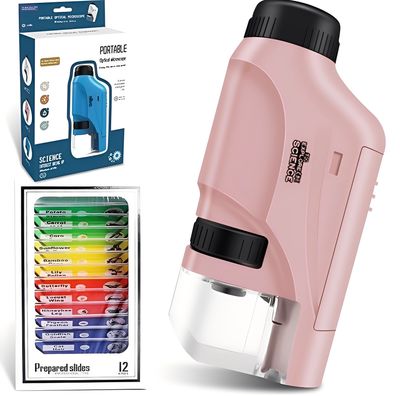 NEW Kids Portable Microscope Toy with Slides
