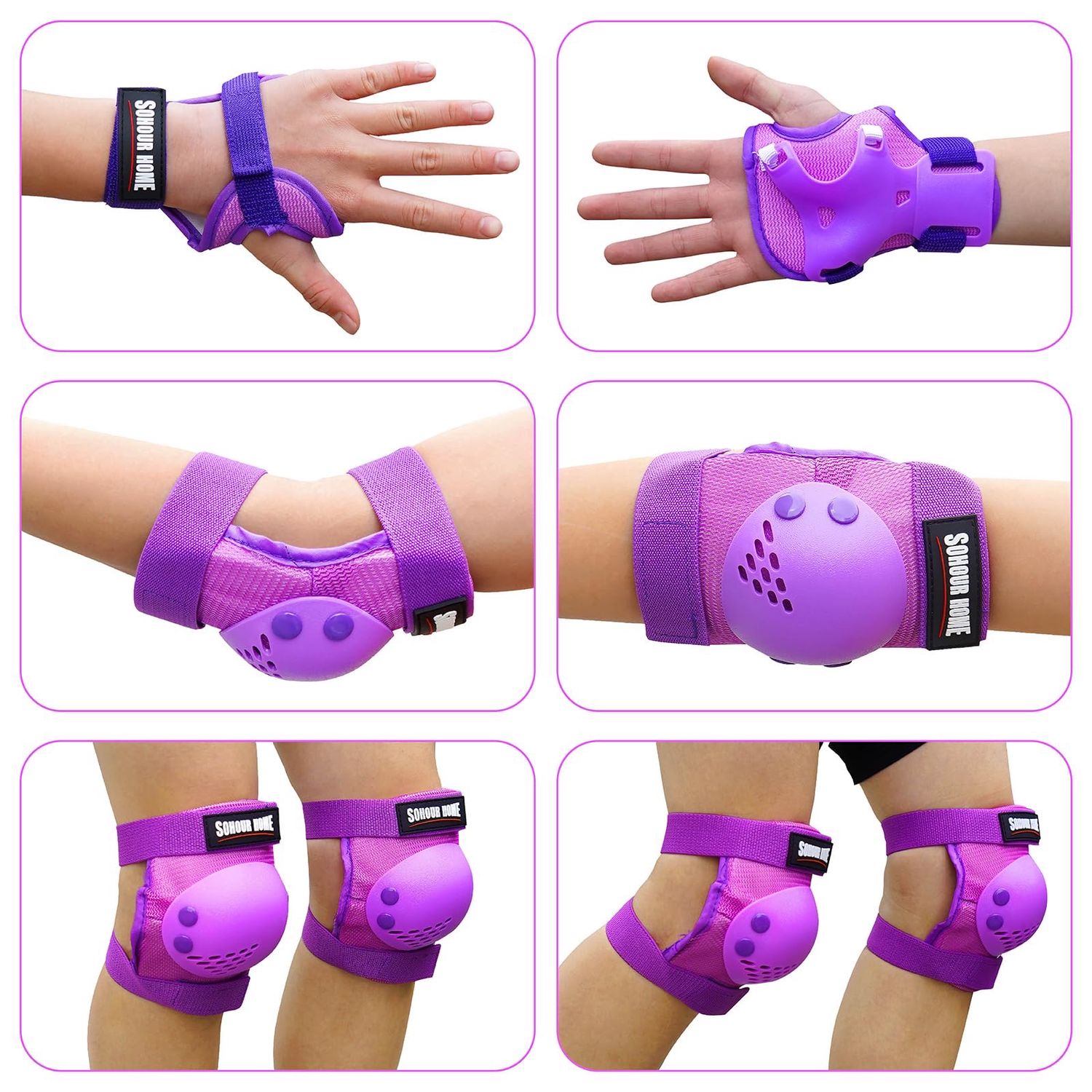NEW Kids 6pc Knee, Elbow, Wrist Guards Pads Set