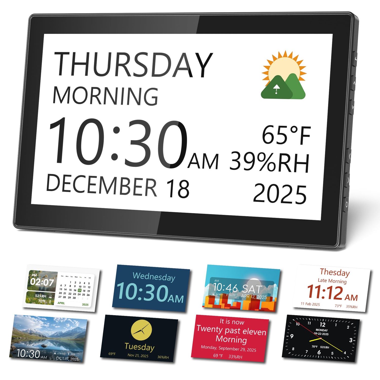 NEW Elderly Reminder 10.1&quot; Digital Clock Screen