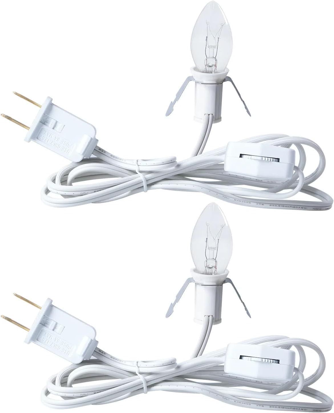NEW 2 Replacement Salt Lamp / Decoration Cord &amp; Light