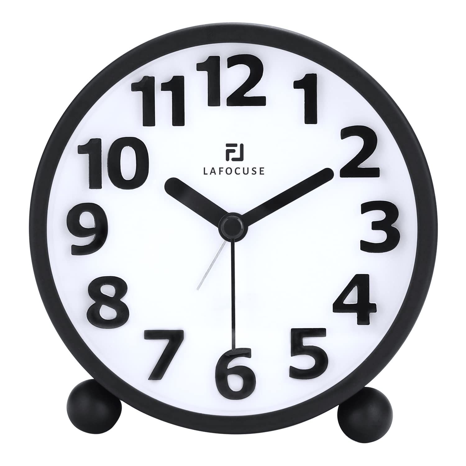 NEW Silent Retro Analogue Alarm Clock