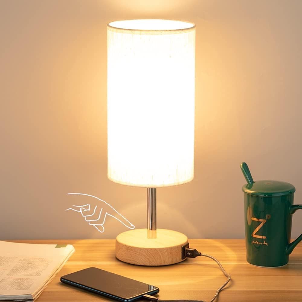 NEW Bedside Table Lamp with USB Ports
