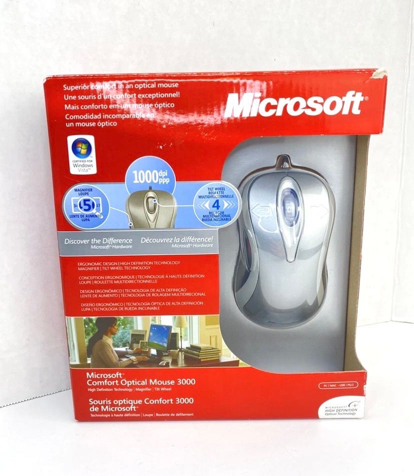NEW Wired Microsoft Comfort Optical Mouse