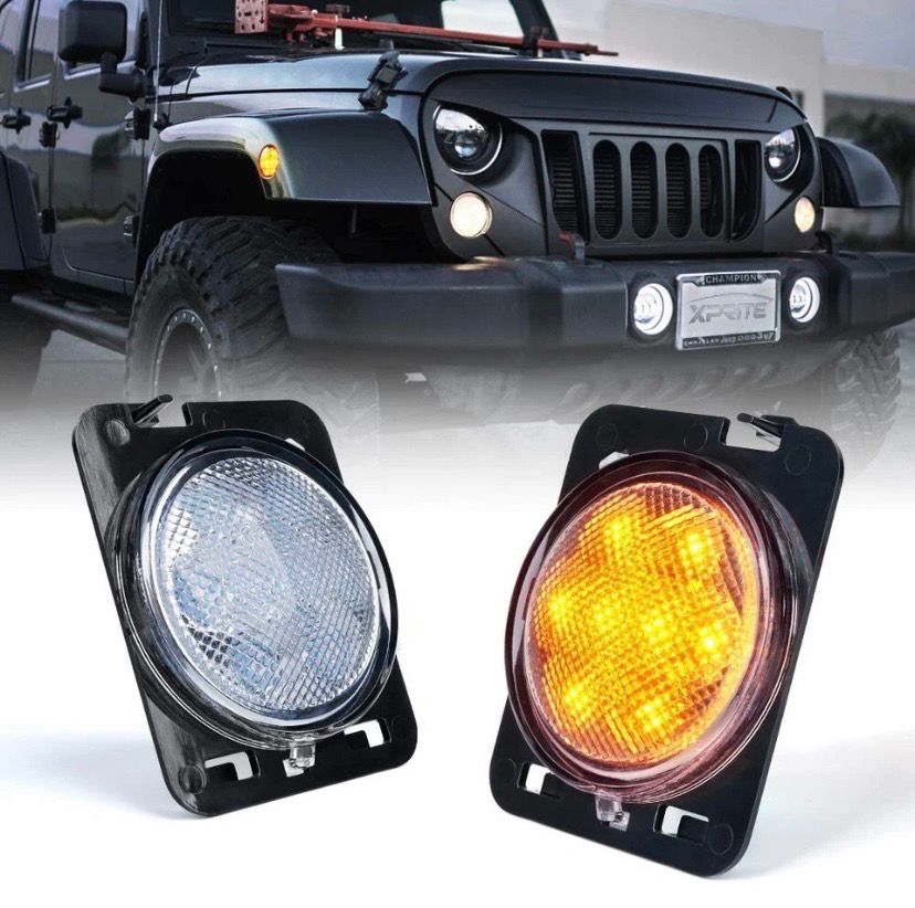 NEW LED Side Marker Fender Lights Jeep Wrangler JK 2007-2018