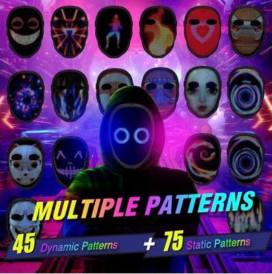 SEALED LED Mask with Bluetooth Programmable App SEALED LED Mask with Bluetooth Programmable App