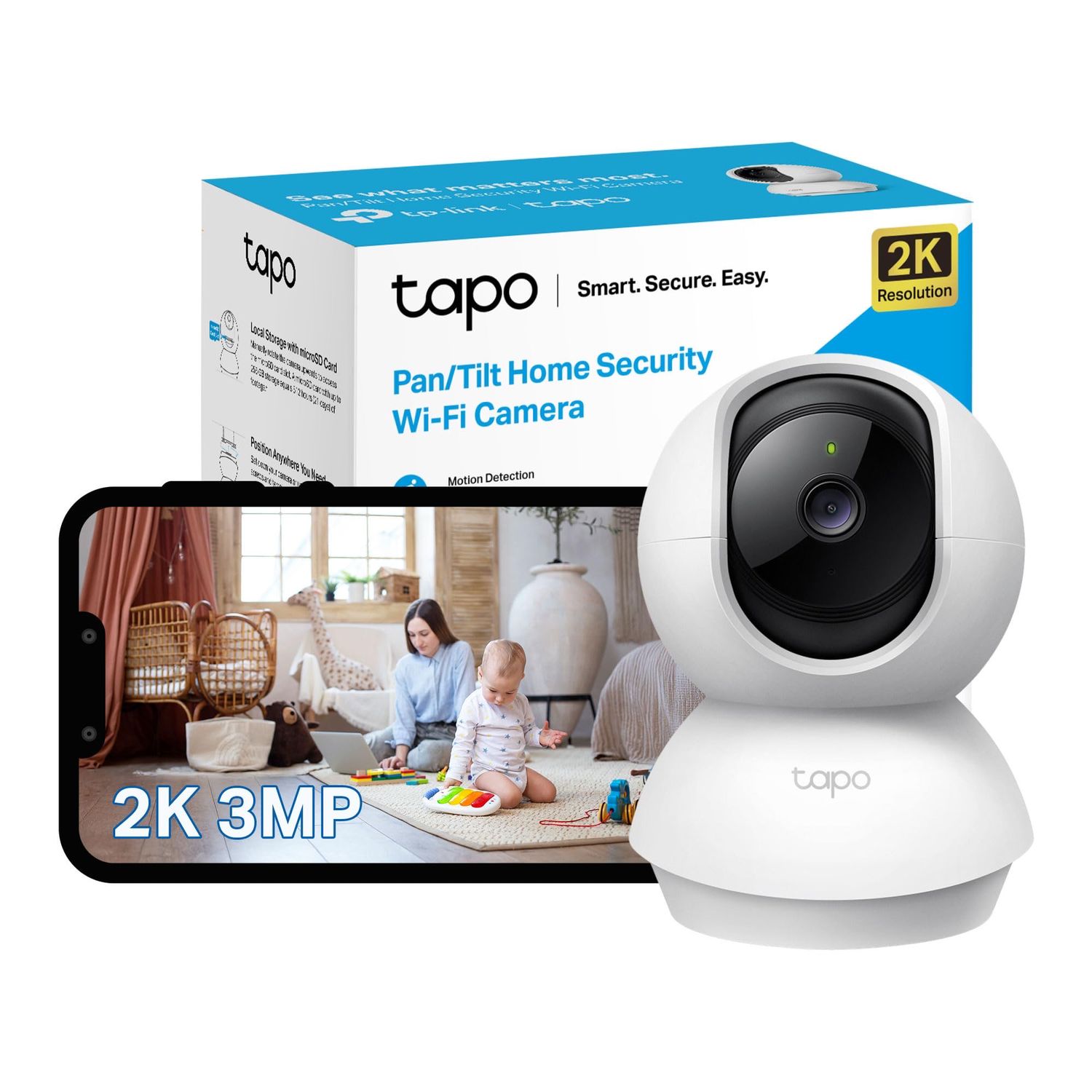 NEW Tapo 2K Pan Tilt Security Camera / Baby Monitor