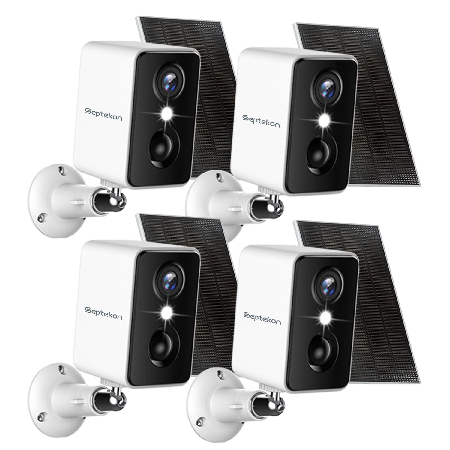 NEW 4 Pack Solar Outdoor 2K Security Cameras