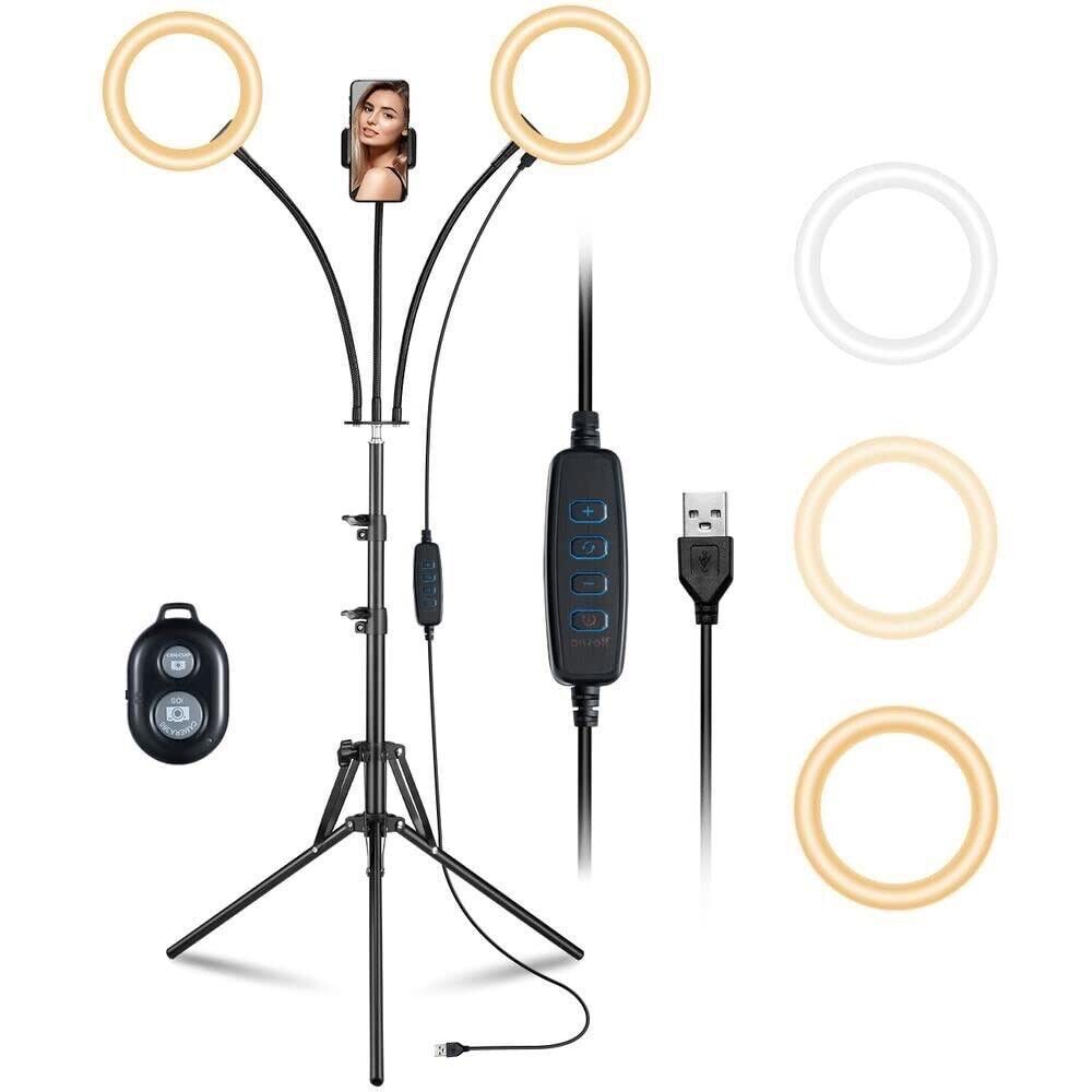 NEW Dual Tripod Ring Light - No Remote