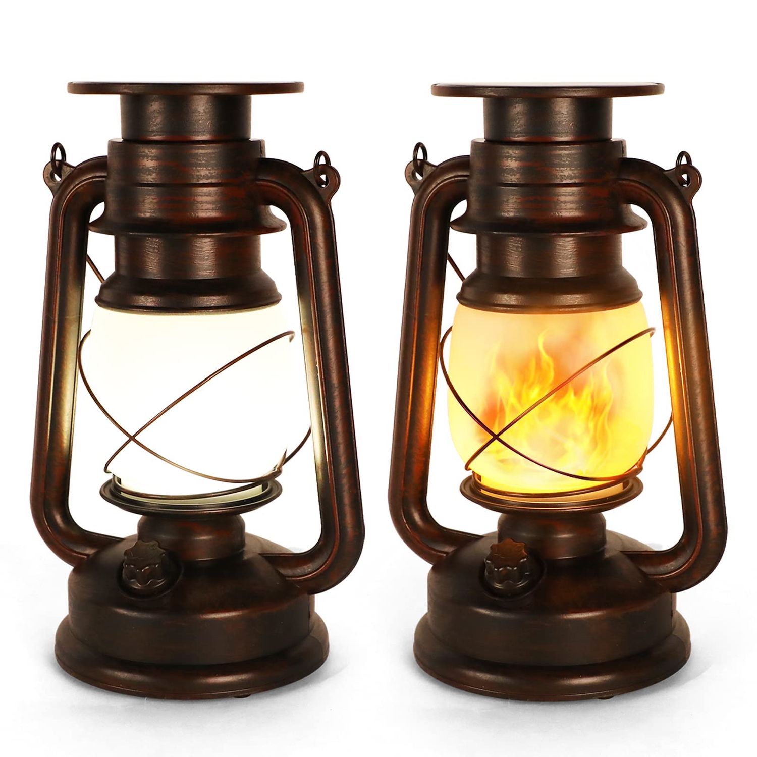 NEW 2 Pack Outdoor Solar Lanterns