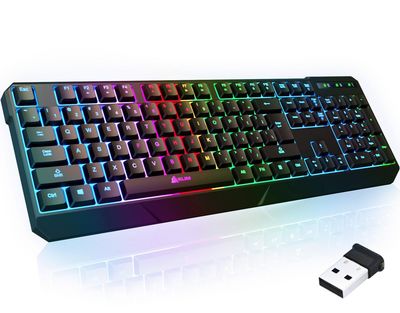 NEW Wireless Gaming Keyboard with RGB Backlit Lights