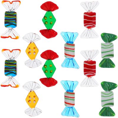 NEW 12Pc Glass Candy Decor