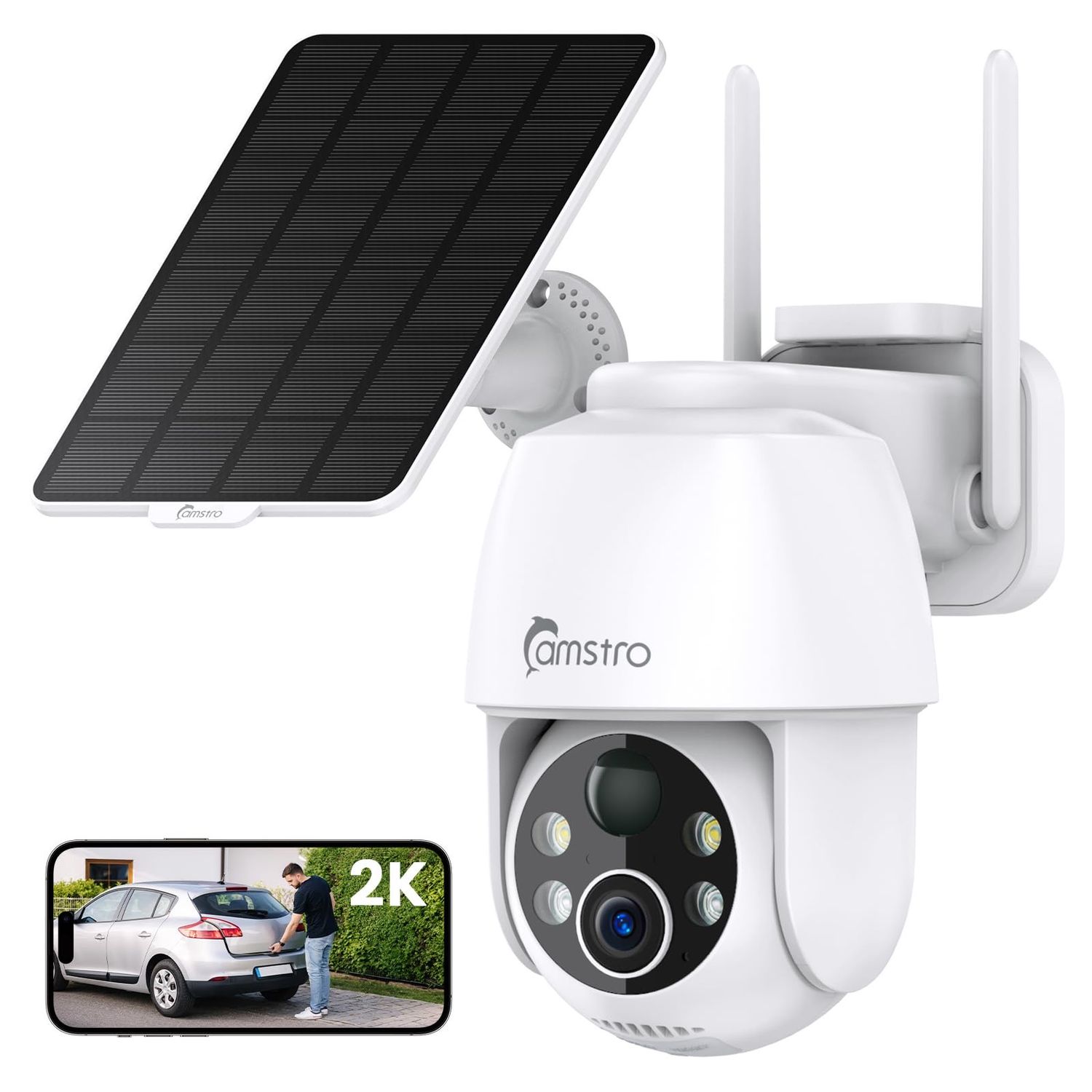 SEALED 2K Wire Free Solar Outdoor Security Camera