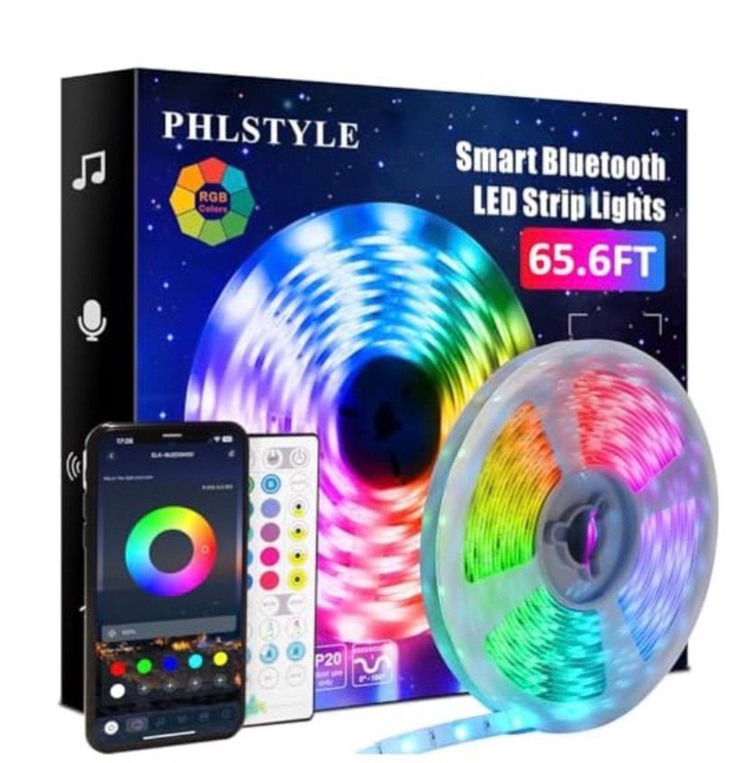 NEW 65.6ft LED Strip Lights with Remote