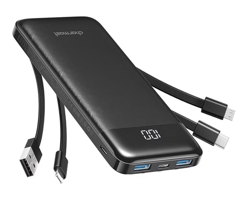 NEW Portable Power Bank Charger with Built in Cables