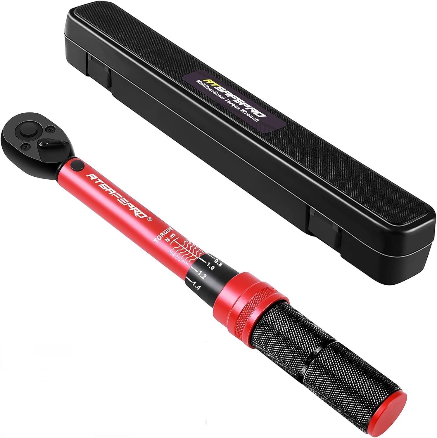 NEW ATsafepro 1/4 Inch Drive Click Torque Wrench