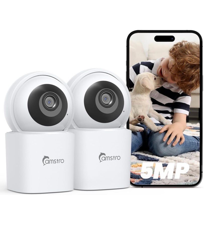 SEALED 2 Pack 3K Indoor Security Cameras