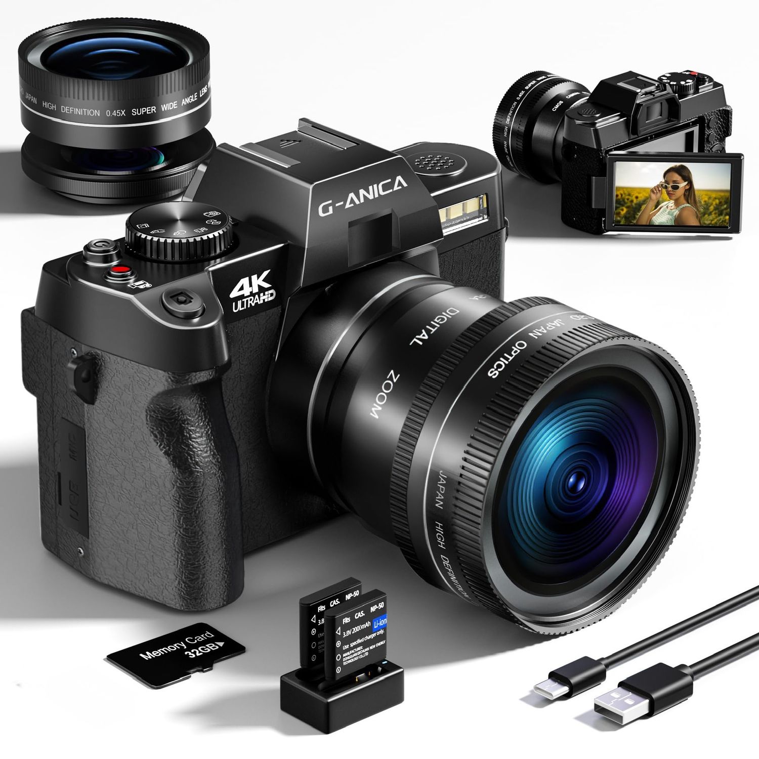 NEW 4K Digital Camera with Macro Lens