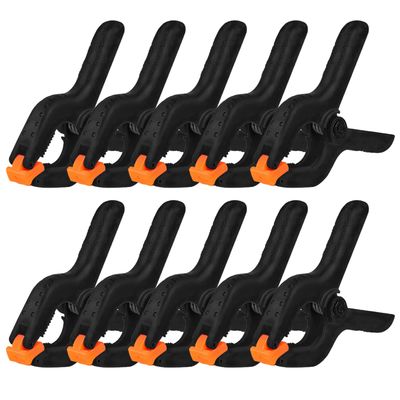 NEW 10pk Heavy Duty Plastic Spring Clamps