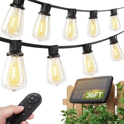 NEW Outdoor Solar String Lights - 36ft