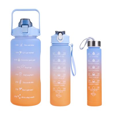 NEW 3pk Motivational Leakproof Water Bottles Set