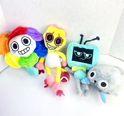 NEW 4 Pack Dandy’s World Stuffed Animal Plush Toy Set