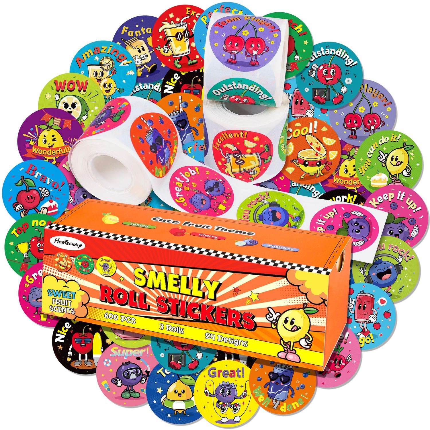 SEALED 600pc Scratch and Sniff Scented Stickers