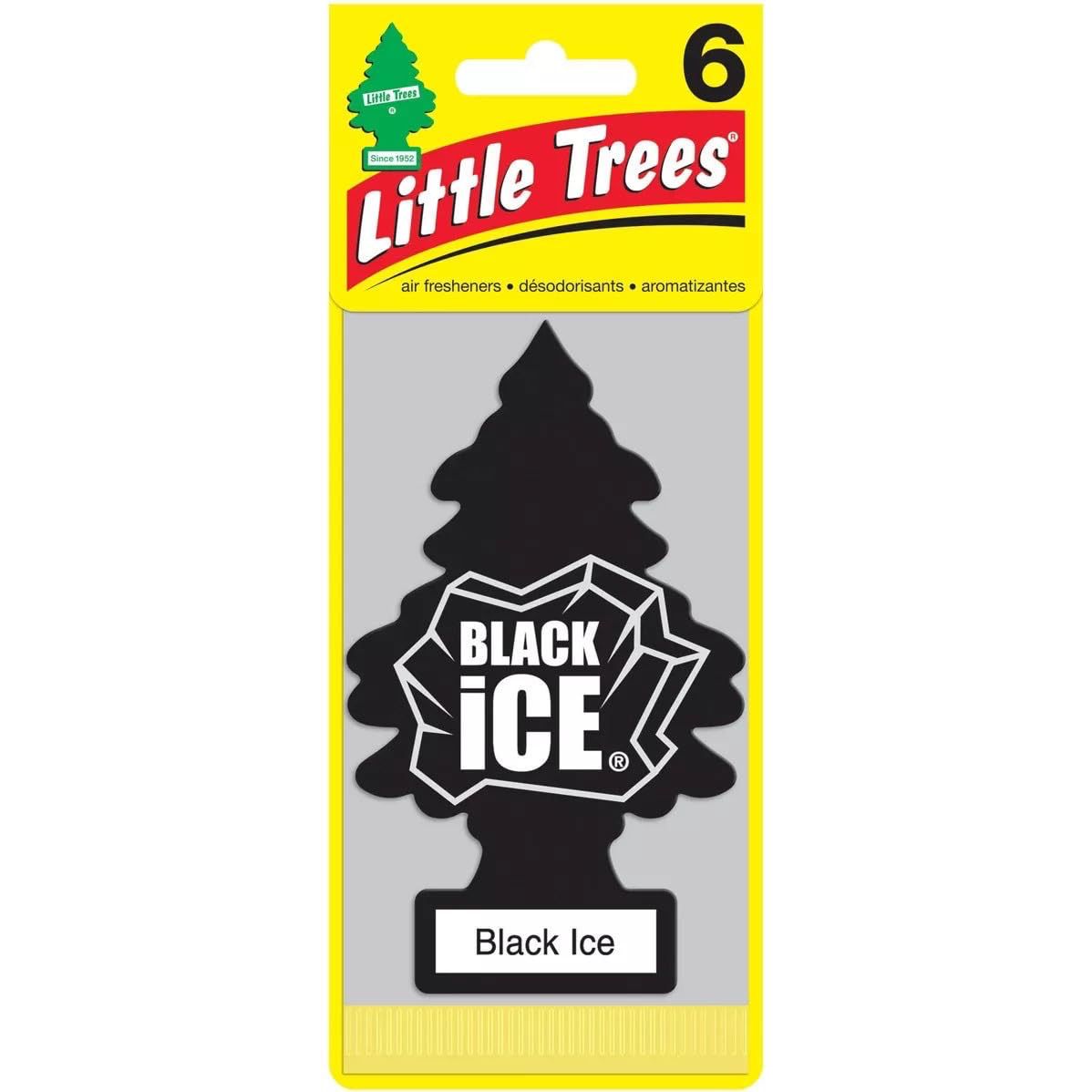 NEW 6 Pack Little Trees Black Ice Car Air Freshener
