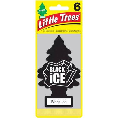 NEW 6 Pack Little Trees Black Ice Car Air Freshener