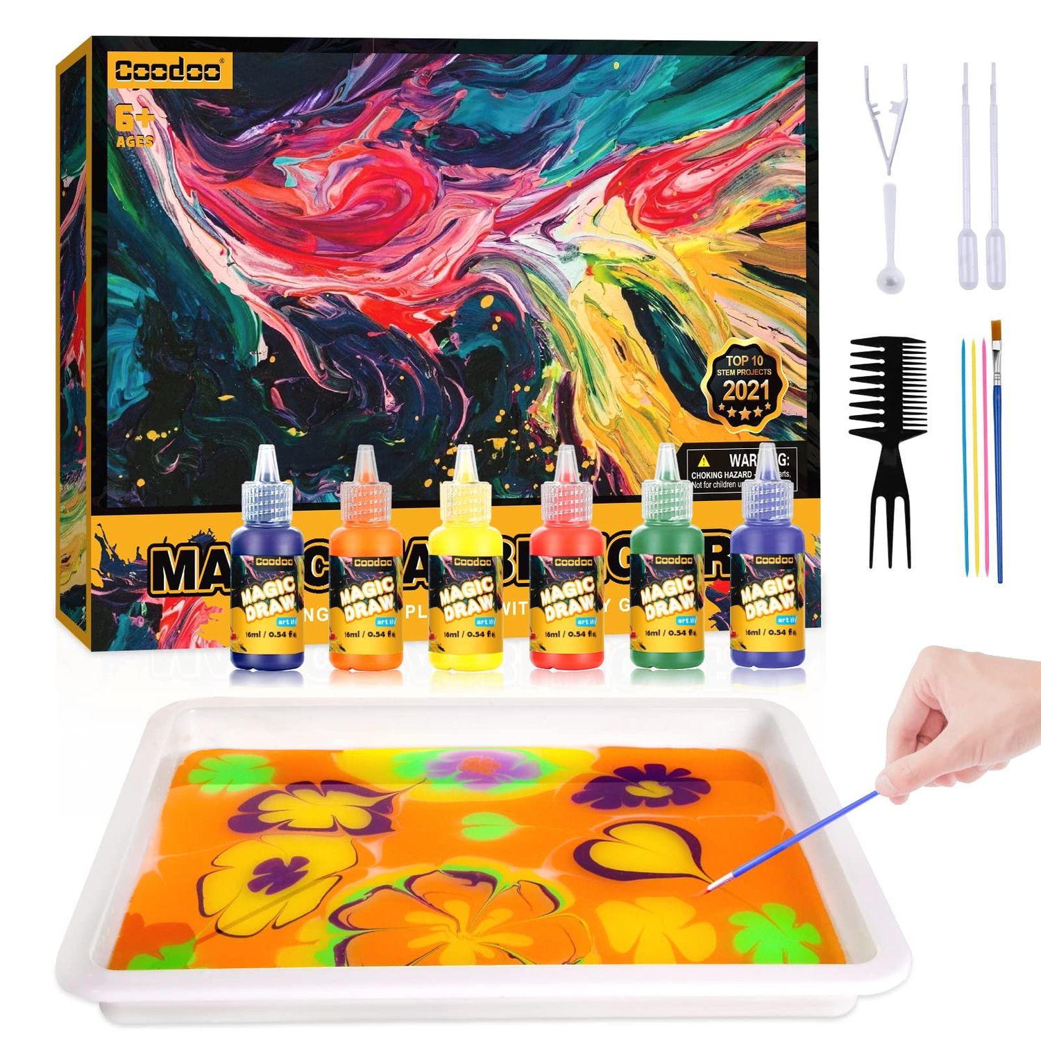 SEALED Kids Magic Water Marbling Paint Art Kit