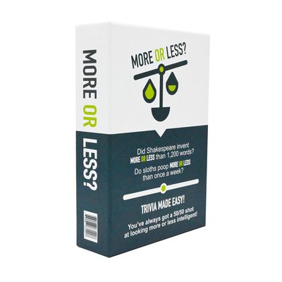 SEALED More Or Less Trivia Card Game