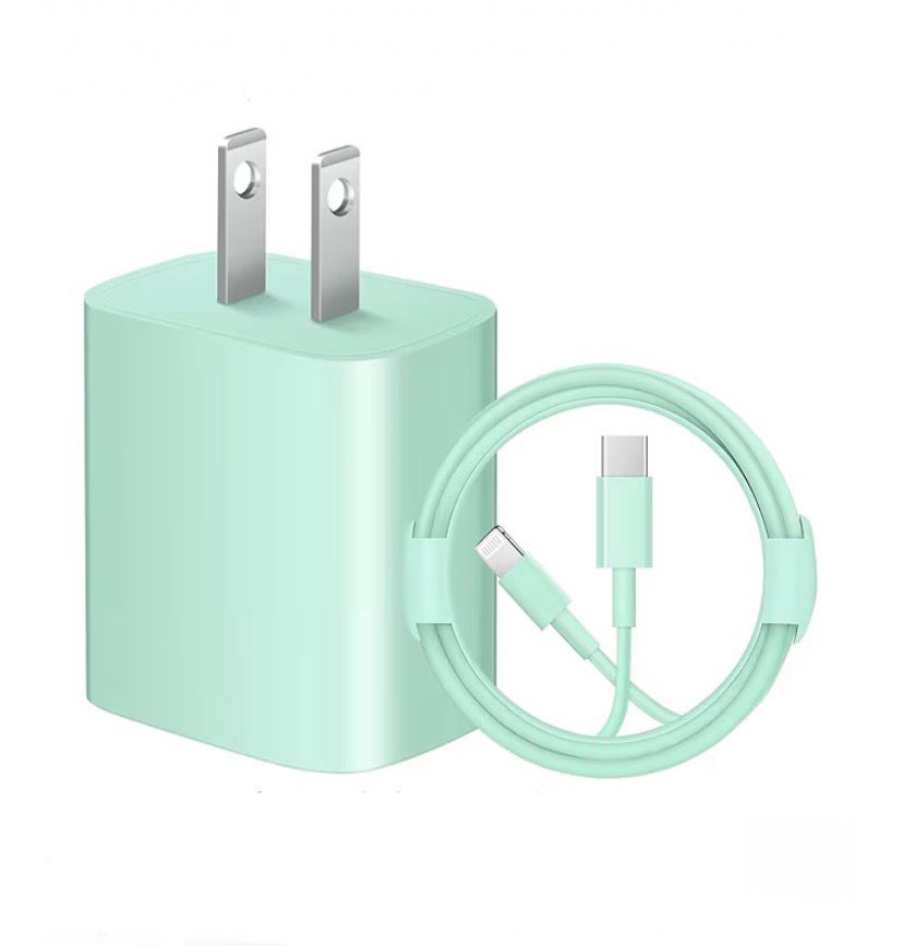 NEW 6ft iPhone Charger Cable &amp; Block - USB C to Lightning