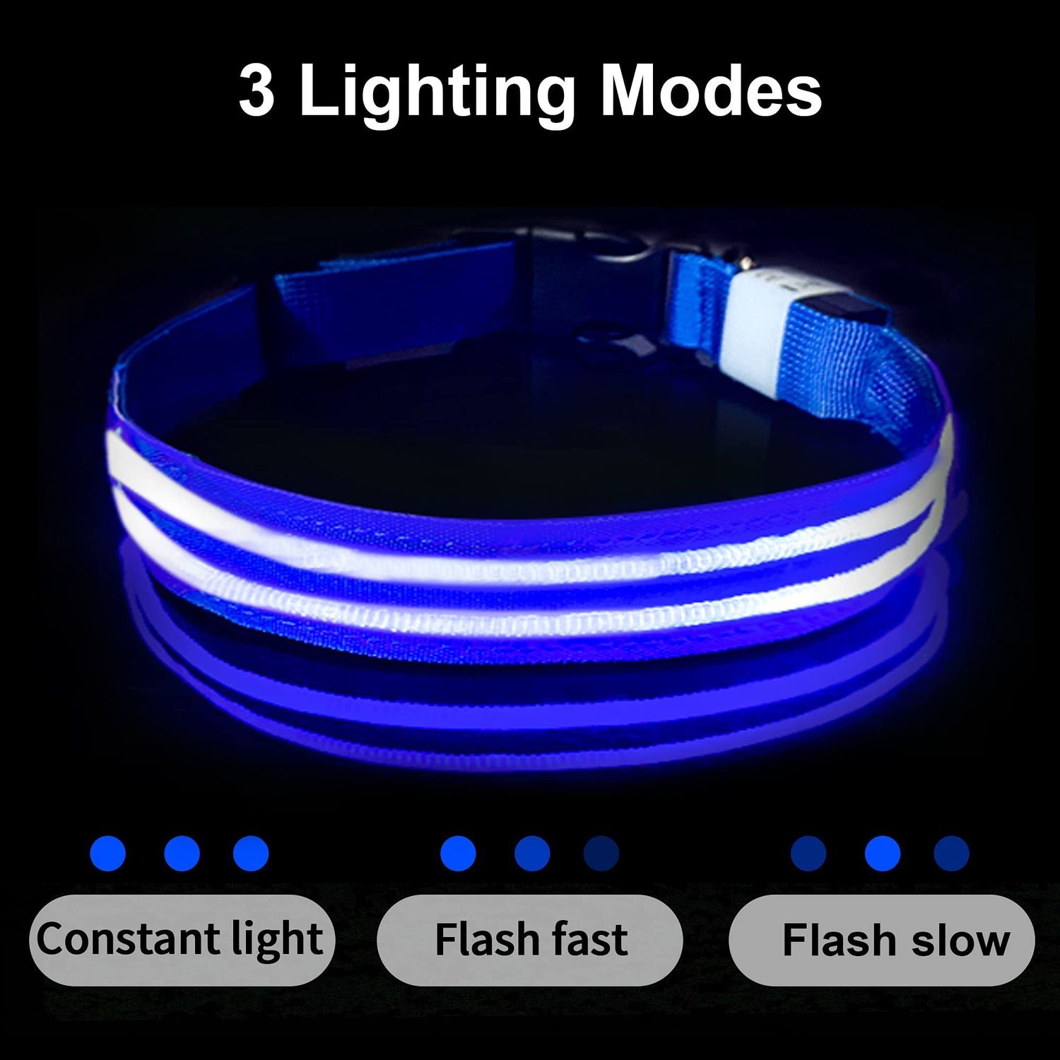 NEW Safety LED Light Dog Collar
