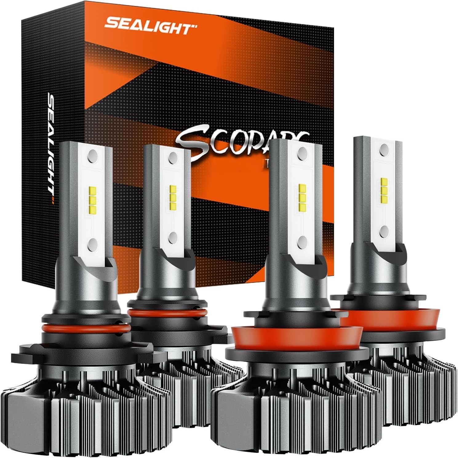 NEW 4 Pack H11/H9/H8 &amp; 9005 LED Headlights