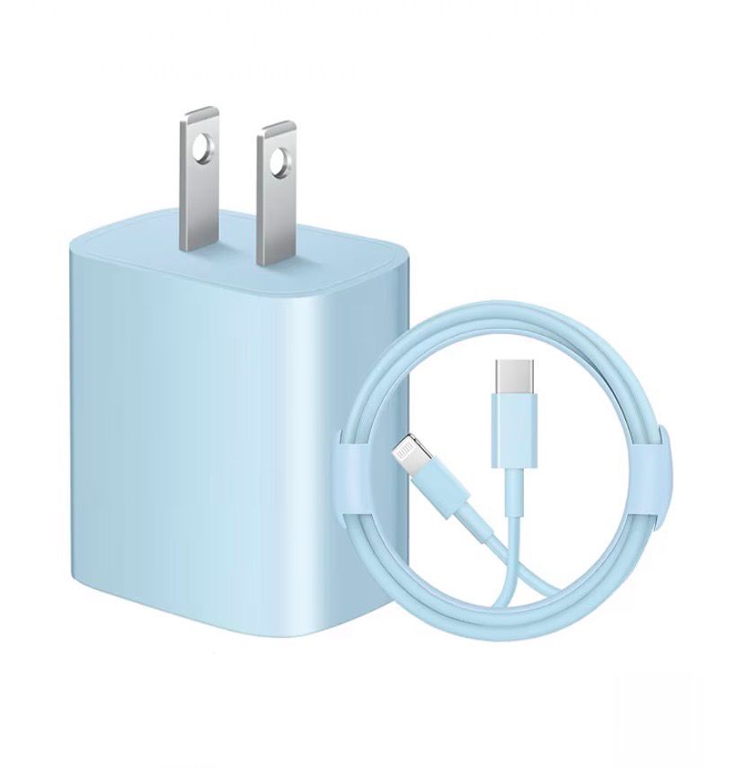 NEW 6ft iPhone Charger Cable &amp; Block - USB C to Lightning