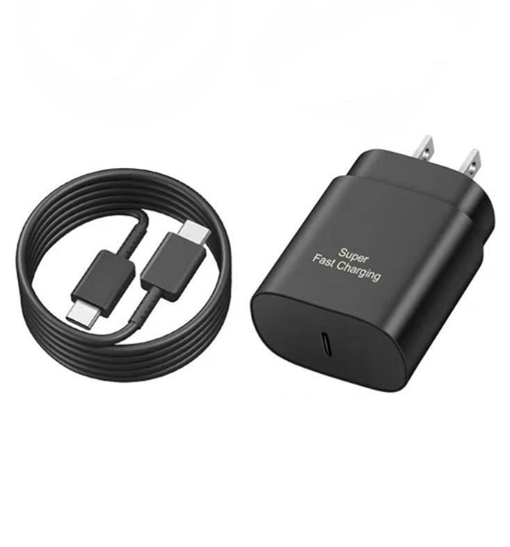 NEW 6ft iPhone &amp; Android Charge Cable &amp; Block - USB C to USB C