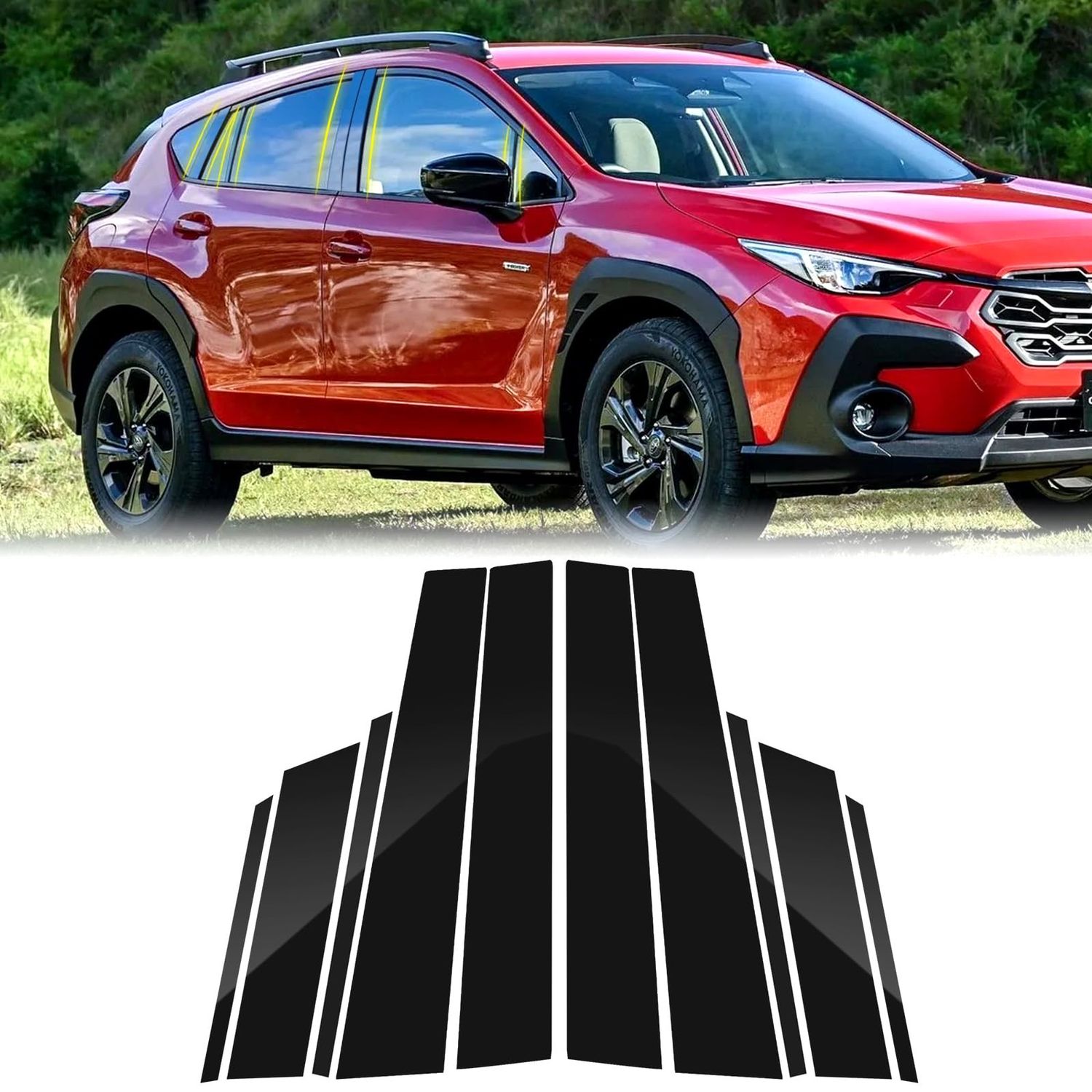 NEW Anti Scratch Subaru Pillar Molding Covers