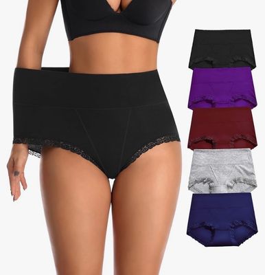 NEW 5pk Womens High Waist Underwear Panties Large