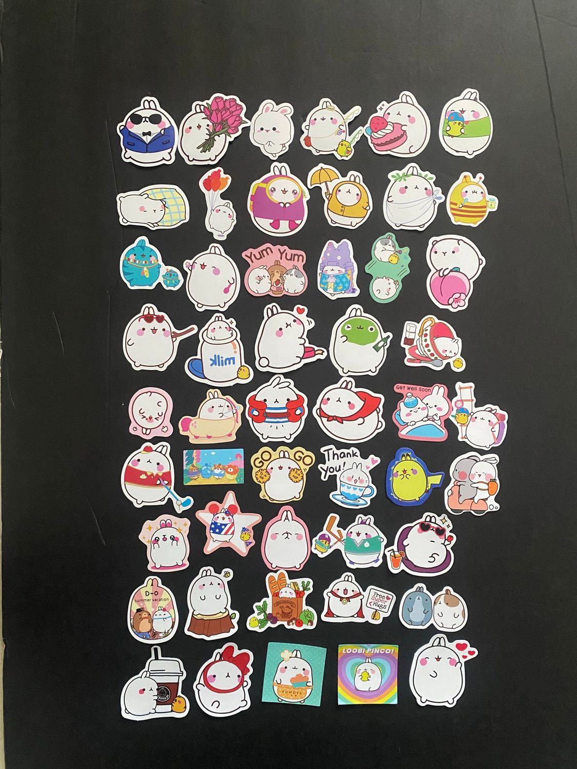 NEW 50pc Kawaii Fat Rabbit Cartoon Stickers
